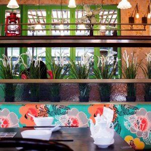 Fabric Banquette Seating Taste of Shanghai square