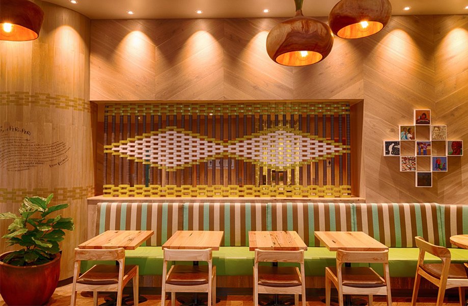 Fabric Upholstery Custom Stripe Nandos Festival Towers 