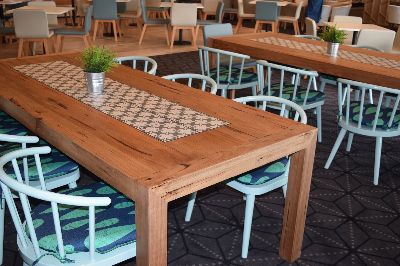 Fabric Dining Chairs Split Watermelon Lily Fink Pike Navy Green