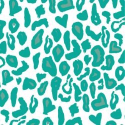 wild thing leopard print duckegg teal white