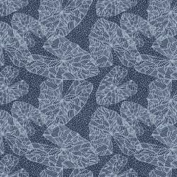 the natural jungle palm print indigo tones