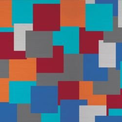 geosentric collage suede