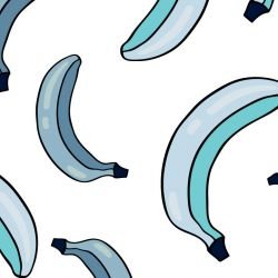 pop art banana falling eduardo