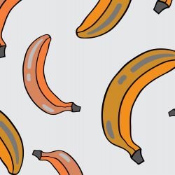 pop art banana falling jasper