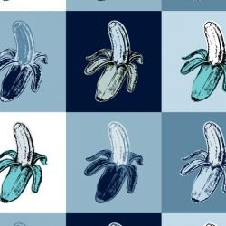 pop art banana peeled eduardo