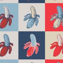 pop art banana peeled eyelyne