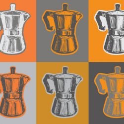 pop art classic coffee pot jasper