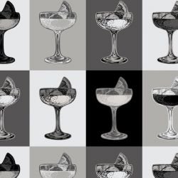 pop art coupe glass marisol