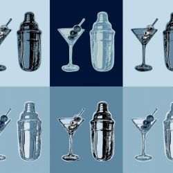 pop art martini cocktail eduardo