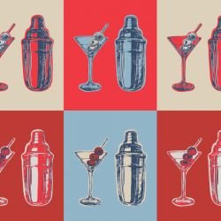 pop art martini cocktail eyelyne