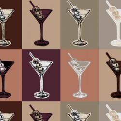 pop art martini glass alloway