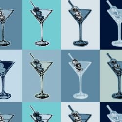 pop art martini glass eduardo