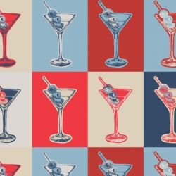 pop art martini glass eyelyne