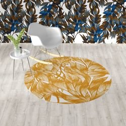fronds concept rug and wallpaper