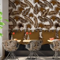 fronds hospitality wallpaper upholstery