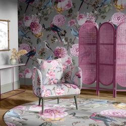 jungle chic concept rug wallpaper upholstery 