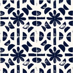 artisanal flower tile white