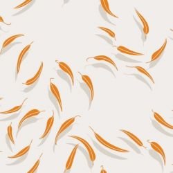 moore moore gum leaves burnt orange on taupe