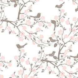 japanese inspired cherry blossom branch babypink riversand white