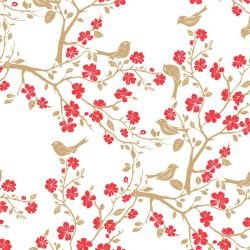 japanese inspired cherry blossom branch capsicum spice white