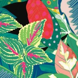 australian botanical dense foliage original detail