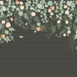 hamptons weekend butterfly screen mural midnight with peach