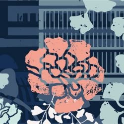 hamptons weekend peony passion mural detail