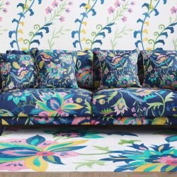 suzani style concept couch wallpaper rug