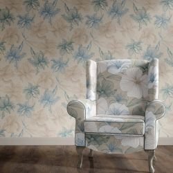 floral waves concept wallpaper and upholstery