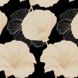 floral waves hibiscus rows tulah detail