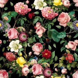 baroque fleurs black 