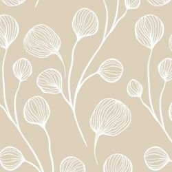 botanical waves pilea plant creme white