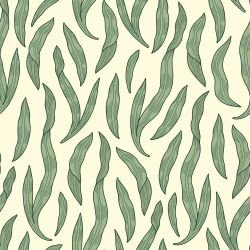 woodblock florals floating foliage original