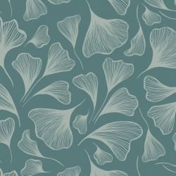 botanical waves ginko array slate fern