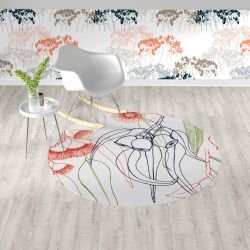 bushland blooms concept rug and wallpaper