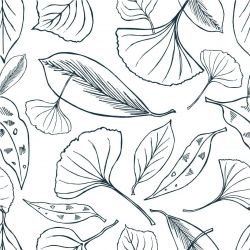 bushland blooms rainbow autumn leaves outline