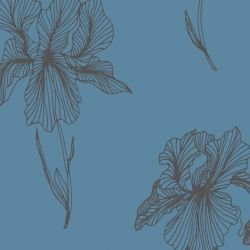 floral waves wilting hibiscus moon reverse detail