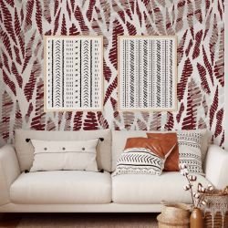 african mudcloth concept lounge room artwork