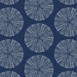 pacific urchin navy blue ground with driftwood