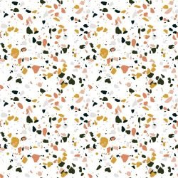 modern memphis terrazzo chips white