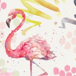 watercolour wonders flamingo original detail