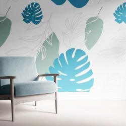 floral features palm play mockup