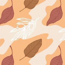 floral features windswept leaves