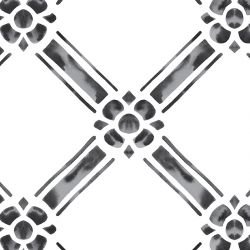 indigo story flower trellis charcoal tones detail