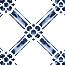 indigo story flower trellis indigo tones detail