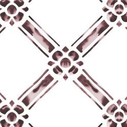 indigo story flower trellis mauve tones detail