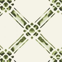 indigo story flower trellis olive tones detail