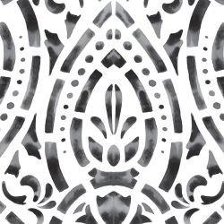 indigo story damask charcoal tones detail