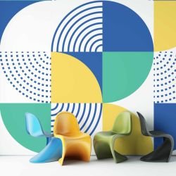 geometric graphics concept mural wallpaper