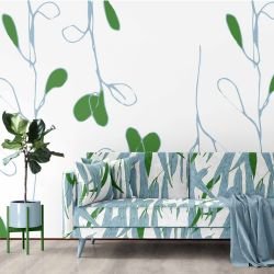 unlit garden concept wallpaper couch upholstery